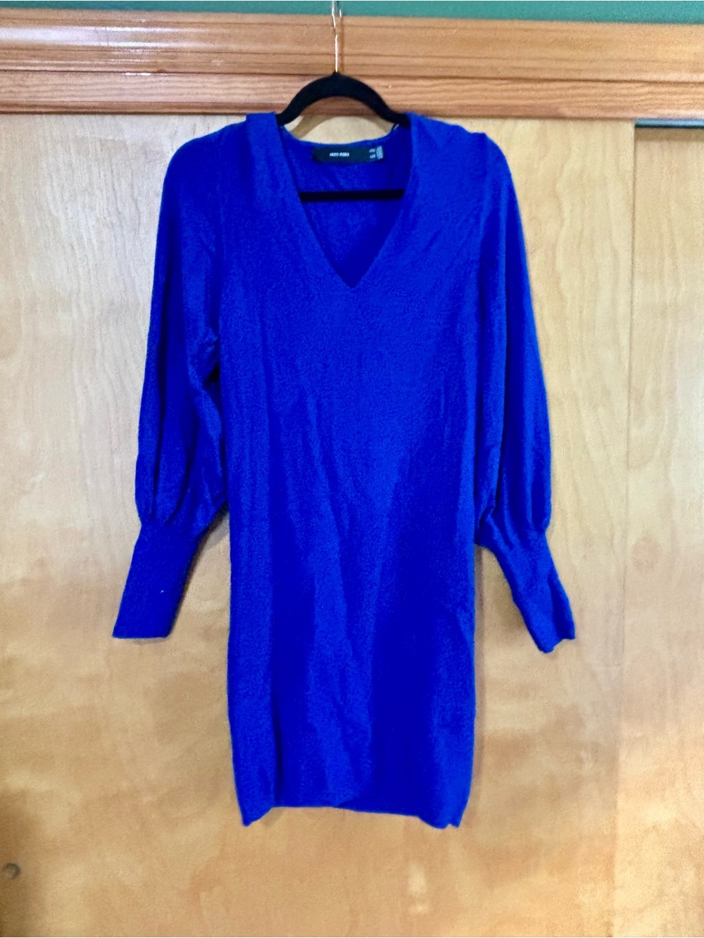 Baltic Born V-Neck Long Sleeve Sweater Dress - Cobalt